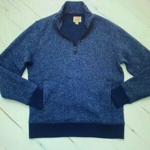 Men's Blue Half-Zip Sweater